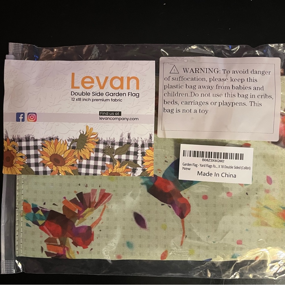 NWT Double Sided Garden Flag